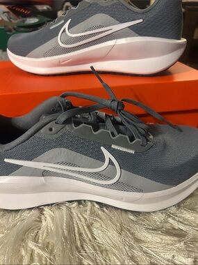 Nike Gray and White Running Sneakers